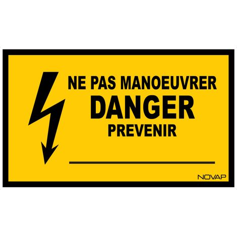 Panneau Ne pas manoeuvrer danger prevenir... - Rigide 330x200mm - 4161327