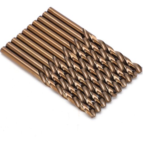 Foret hélicoïdal HSS 6.2mm, queue droite, lot de 10 pièces, perçage acier inoxydable et métaux, outillage professionnel robuste. (1/5)