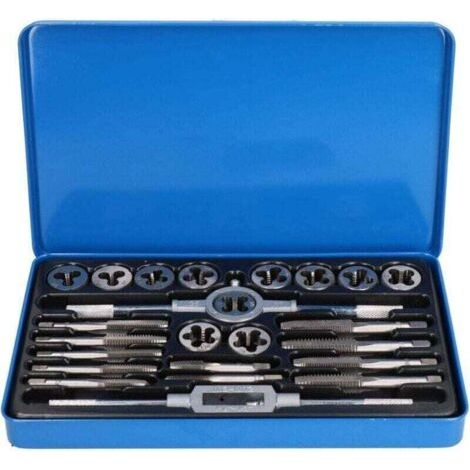QORVA-Taraud et filière 1/8"- 1/2" SAE + épaisseur 24pc
