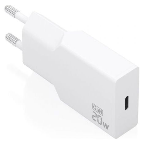 AISENS Cargador Ultra Delgado GaN 20W, 1xUSB-C PD3.0, Blanco