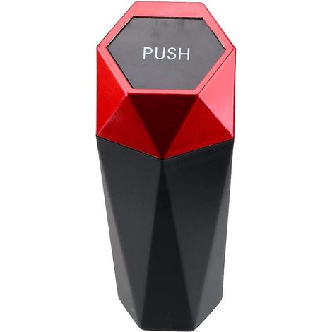 mini20x7.7cmrouge Poubelle De Voiture, Avec Couvercle, Anti-fuite, En Plastique, Pour Voiture/maison/chambre/bureau (1/5)