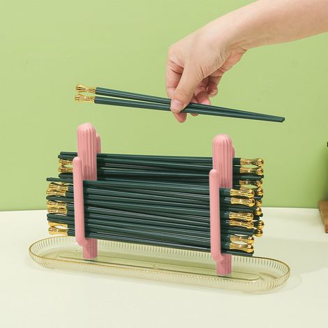 Organisateur De Baguettes - Support De Rangement En Forme De Cactus - Conception À Évacuation D Eau - Protection Contre L Humidité - Pour Cuisine - 1 Pièce (1/5)
