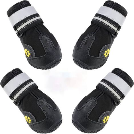 Chaussures pour chiots, imperméables, 16x16x7 cm, noires (1/5)