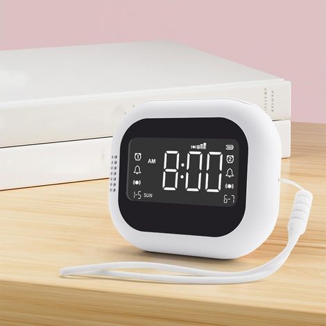 Alarm Vibrate Portable with Double Alarm for The Gros Sleepers (White) (1/5)