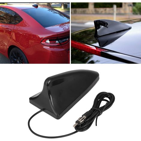 Antenne requin universelle pour voiture, aérien radio FM auto, antenne de toit 12V, signal amélioré, accessoire auto noir (1/5)