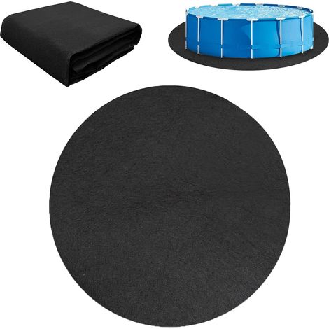 Tapis Piscine Hors Sol Rond, 460 CM Tapis de Sol Piscine Antidérapant Hors Sol Ronde Tapis de Protection de Sol Pliable, pour Piscine Extérieure et Jardin (Diamètre 460 CM) (1/5)