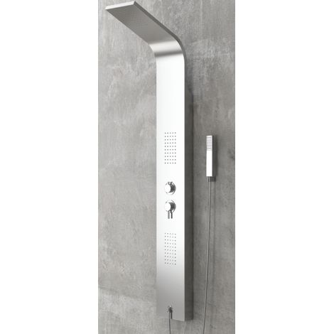 Colonne de douche hydromassante ELEA en acier inoxydable 165 cm (1/5)