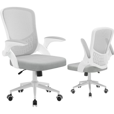 Ergonomic Office Chair Mesh Desk Chair with Storage Back Flip-Up Arms Pink (1/5)