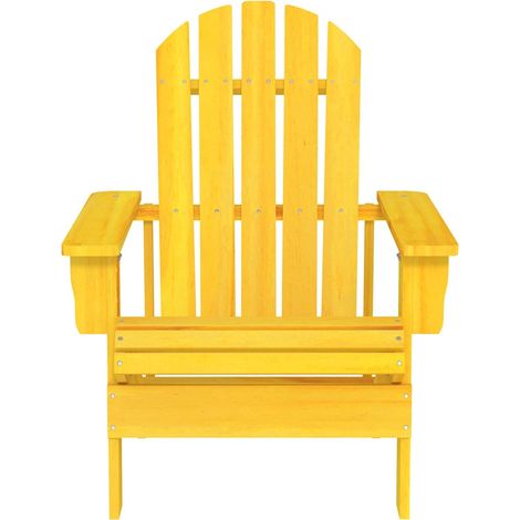 Chaise de jardin et de camping, Chaise de relaxation, Adirondack Bois de sapin massif Jaune OIB1156E (1/5)