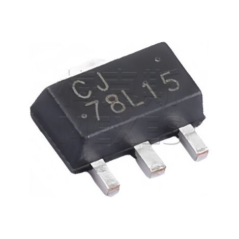 Circuit intégré régulateur linéaire LDO Changdian/Changjing CJ78L15, boîtier SOT89-3, 100 mA, 15 V, 5 unités expédiées.