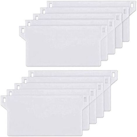 Lot de 10 plaques de lestage pour store californien 127mm – Poids léger et solide – Pour lamelles verticales – Couleur blanche - 10pcs