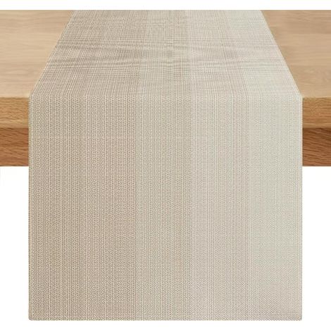 Chemin de Table Lin Beige Clair 40×140 cm
