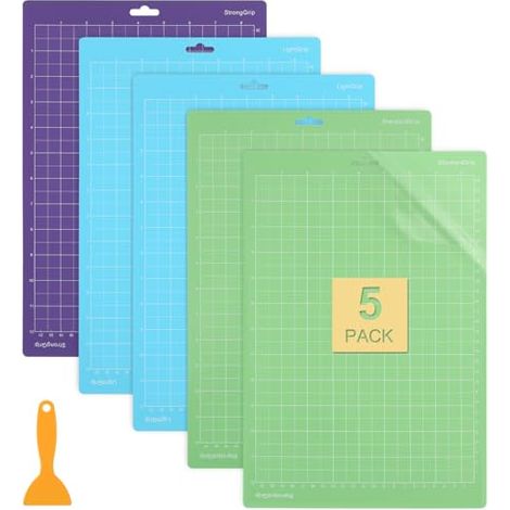 [JAMAIS UTILISÉ]5 Pièces 21,6 x 30,5CM Tapis de Decoupe pour Cricut Joy Xtra, Tapis de Decoupe avec 3 Adhésifs Différents, Tapis de Découpe de Remplacement avec Film Transparent Anti-Poussière (1/5)