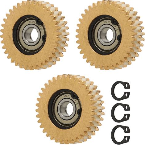 Jeu de 3 pignons moteur 36T en cuivre 38mm léger pour vélo électrique et scooter