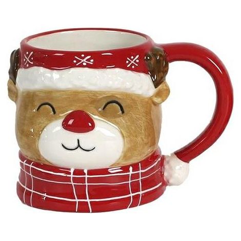 Tazza natalizia con renna, 300 ml, in ceramica (1/3)