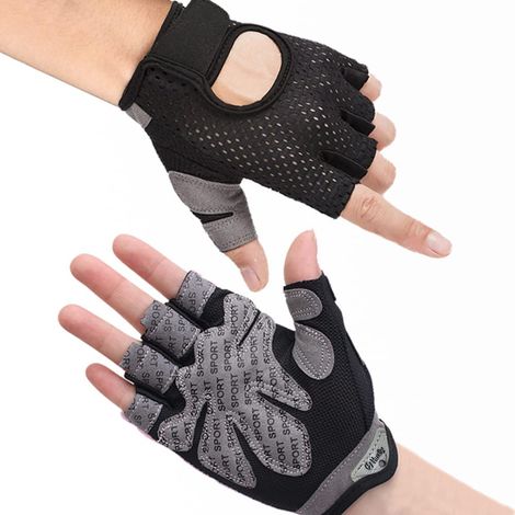 Gants de fitness, gants d'entraînement, gants d'haltérophilie antidérapants, extra légers et respirants(L) (1/5)