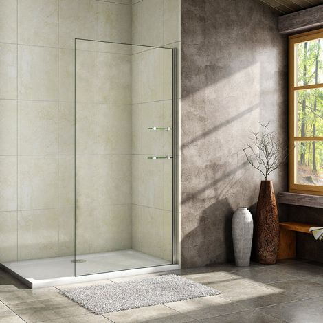Océan Paroi De Douche 140x190cm En 8mm Verre Anticalcaire Et Les 2 Étagèress (1/5)