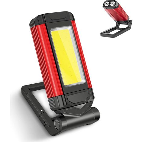 [JAMAIS UTILISÉ]Lampe Torche Travail LED Rechargeable Puissante, avec Lumière Rouge,Lampe Poche Aimantée Étanche IPX6 peut être Utilisée (1/5)