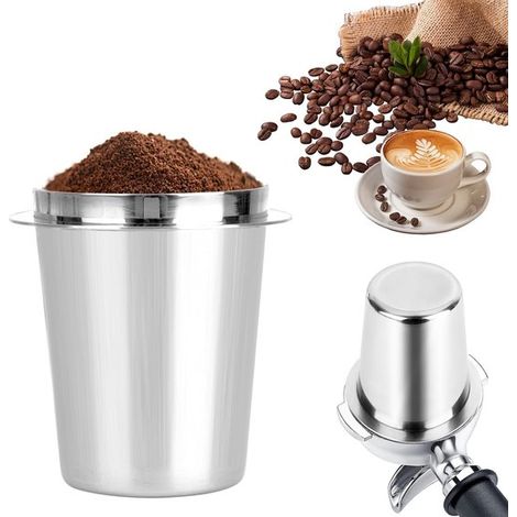 Doseur en acier inoxydable de 58 mm pour café et expresso, accessoire barista, compatible avec les machines à expresso de 58 mm, argent (1/5)