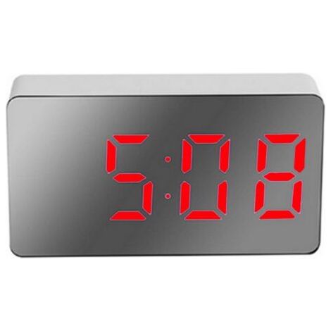 BUNTHAUS LED miroir réveil numérique réveil multifonctionnel Mini réveil électronique pour chambre salon bureau (1/5)