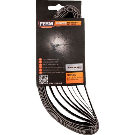 Schleifbandsatz 13mm 8-Tlg. K40, K80, K120 für EFM1001