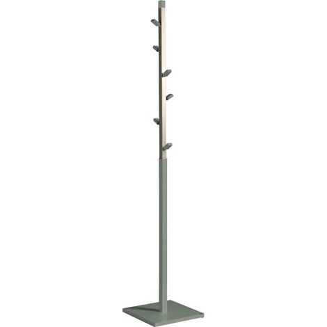 Perchero moderno mod. 428 herrajes en cromo satinado lacado verde, 180 cm(alto)34 cm(ancho)34 cm(largo) (1/2)