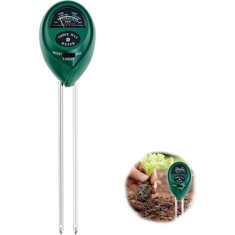 Testeur Humidité Plante, 3 en 1 Humidimètre pour Plantes Capteur Hygrometre Moisture Soil Testeur de Mètre d'humidité Pas Besoin Batterie Portable (1/5)