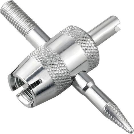 Outil de réparation de soupape de pneu, démonteur de soupape de pneu, outil 4 en 1 pour démonter la tige de soupape de pneu, outil multifonctionnel pour la réparation de tige de soupape de pneu de voi (1/4)