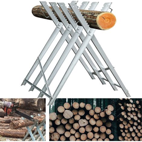Randaco Sägebock Holzschneidebock Motorsäge Sägehilfe Metall Kettensäge klappbar 150kg (1/5)