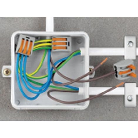 Wago – Adaptateur de fixation 222500 – Borne pour tableau électrique – Indice de protection IP20 – Fixation sur rail support TS 35 – 2 pièces - WAGO 222-500 (1/2)