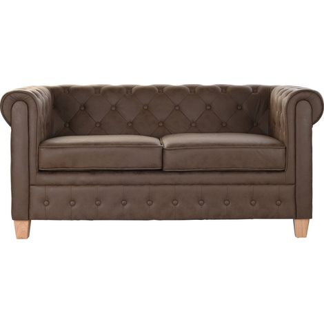 Sofa Poliester Madera 151X82X70 Marron Oscuro (1/5)