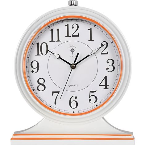 Retro-Kaminuhr, 25 cm – geräuschloses Quarzwerk – Leuchtzifferblatt – für Büro/Zuhause – elegant