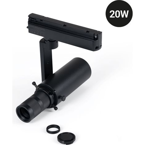 Faretto sagomatore per binario monofase - 20W - 20º-35º - Bianco Caldo (1/5)
