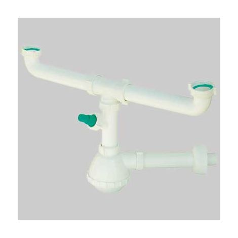 SIFONE 'FRANCIA' 2 VIE CON ATTACCO LAVATRICE 11/2 MARYPLAST