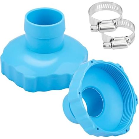 11238 Lot de 2 adaptateurs pour tuyau de skimmer de surface Bleu (1/5)