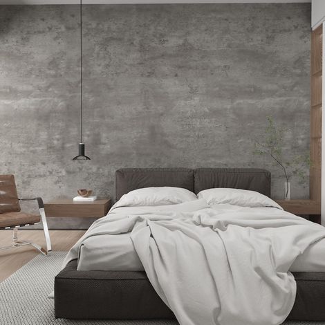 80 cm × 9 m Papier peint autocollant gris effet béton Film adhésif gris clair mat revêtement imitation ciment papier mural 3D aspect béton Vinyle décoratif pour meubles cuisine salon et chambre (1/5)