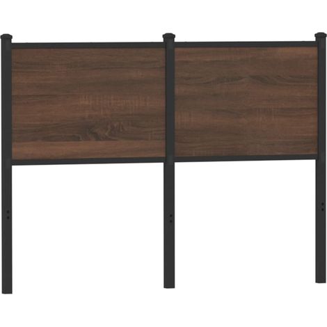 Tête de lit chêne marron 120 cm bois d'ingénierie et acier vidaXL (1/5)