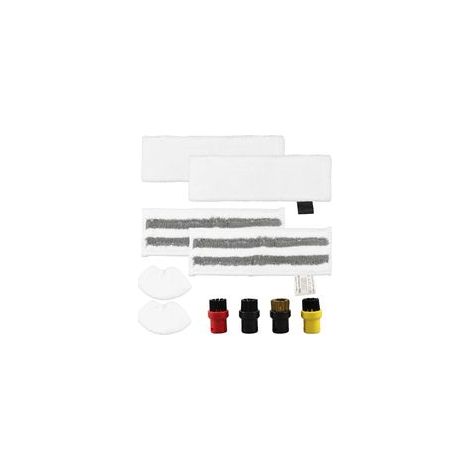 Lot de 10 Accessoires Nettoyeur à Vapeur pour Karcher Easyfix SC1/SC2/SC3/SC4/SC5/SV7 2 Chiffons de Sol en Microfibre 2 Buses à Main Microfiber Cloth 2 Chiffons Abrasifs 4 Brosse Ronde