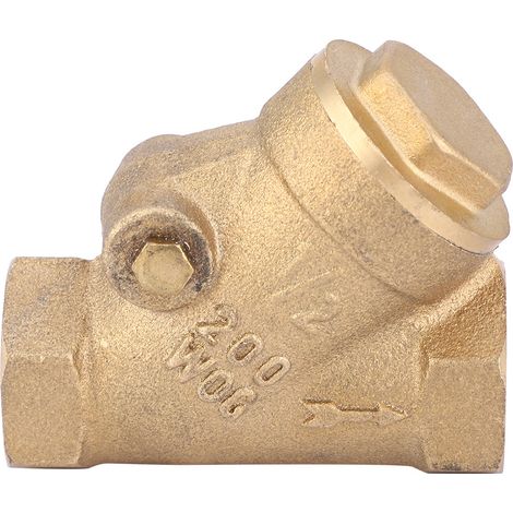 Clapet anti-retour en laiton Y, filetage NPT 1/2 pouce, sens unique, 1.6 Mpa, pour eau et gaz (1/5)