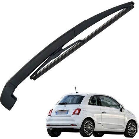 Rear Wiper Arm and Wiper Blade, Rear Wiper Arm Natural Rubber All Weather Replacement Kit for FIAT 500 2007-2011 (1/5)