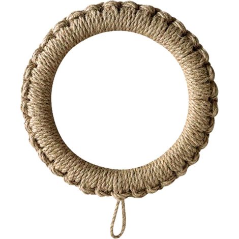 Dessous de plat en bois et lin, naturel, antidérapant (1/5)