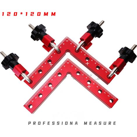 royaluxe - 90 degrés support de positionnement 120x120mm aluminium 90 degrés coude pince L Type outil de menuisier pour outils de travail du bois (1/2)