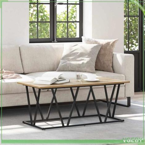 Table basse - ABI - Chêne artisanal - 100 x 50 x 40 cm - Design moderne - Montage facile (1/5)