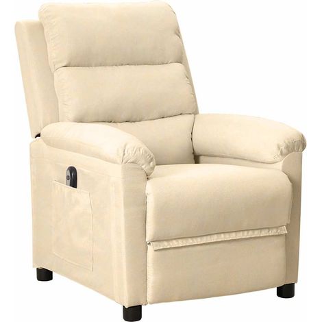 Maison Exclusive - Relaxsessel Elektrisch Creme Stoff (1/5)