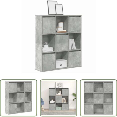 Bücherregal Holz - Bücherregal Betongrau 89x24x101,5 cm Holzwerkstoff (1/5)