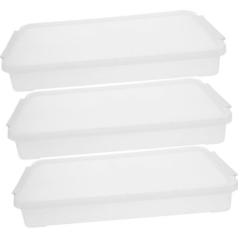 Boîte de Rangement de Documents Empilable 3 Pièces en Plastique (1/5)