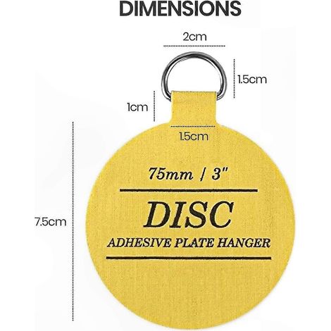 Disque adhésif ultra-résistant de 75 mm pour fixation murale, solution de suspension d'assiette autocollante robuste (1/2)