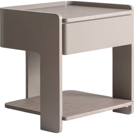 Table de chevet contemporaine taupe - taupe (1/5)