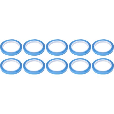 Lot de 10 rouleaux de ruban adhésif industriel de 10 mm de large, 50 m de longueur totale, accessoire pour imprimante et ordinateur. (1/5)