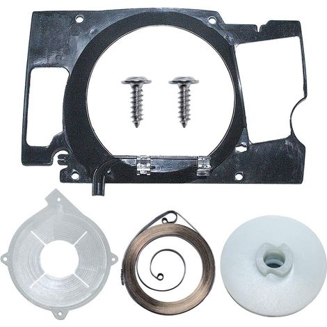 Plaque de ressort de poulie de lanceur à rappel avec kit de conducteur d'air compatible avec Husqvarna 61 268 272 Tronçonneuse Remplace 501520402, 501659201 (1/5)